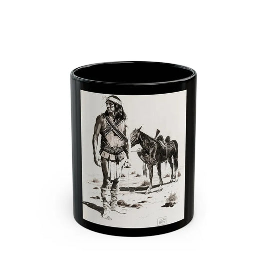 Apache Indian - Black Coffee Mug-11oz-Go Mug Yourself