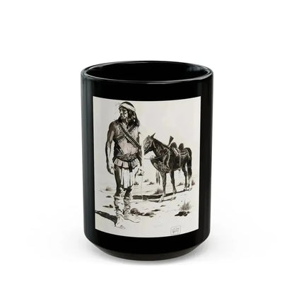 Apache Indian - Black Coffee Mug 15oz - Go Mug Yourself
