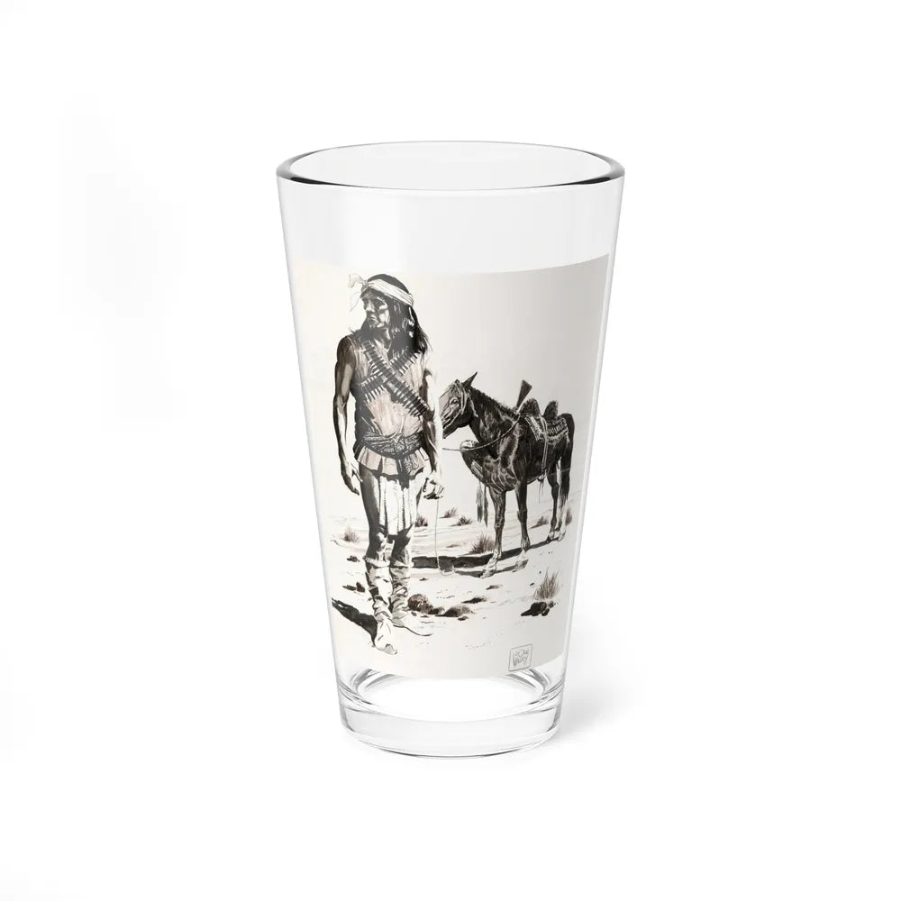 Apache Indian (Magazine Illustration) Pint Glass 16oz-16oz-Go Mug Yourself