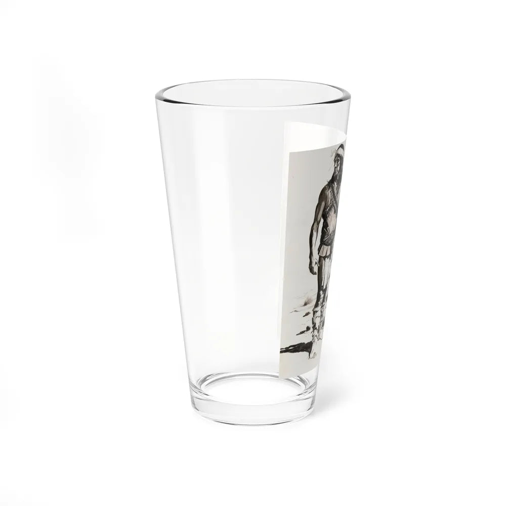 Apache Indian (Magazine Illustration) Pint Glass 16oz-Go Mug Yourself