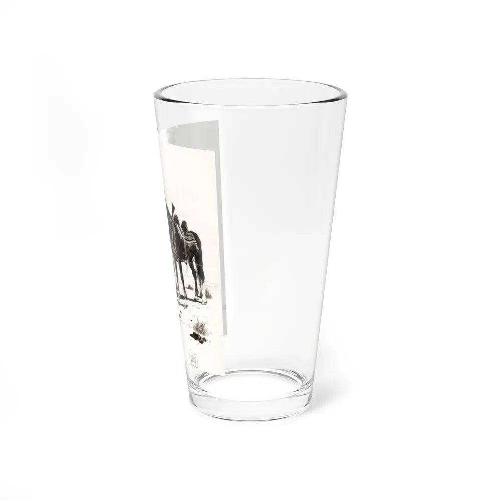 Apache Indian (Magazine Illustration) Pint Glass 16oz-Go Mug Yourself