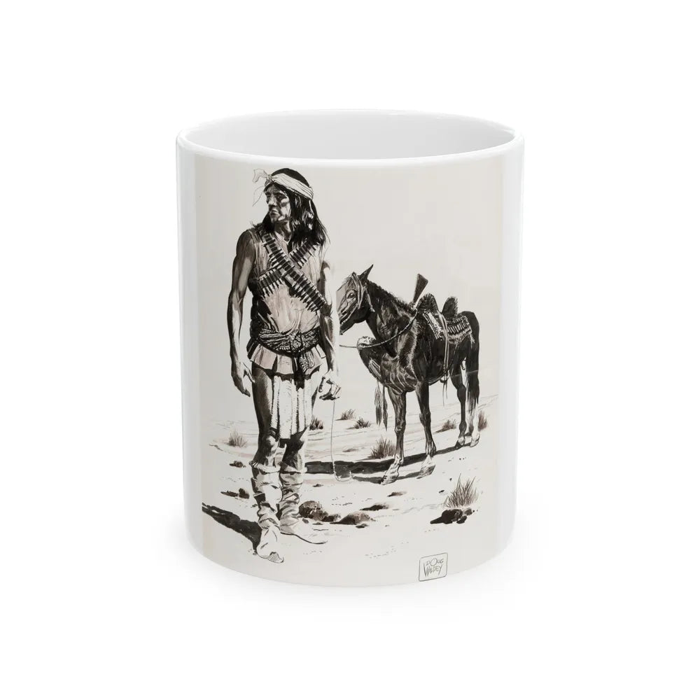 Apache Indian - White Coffee Mug-11oz-Go Mug Yourself