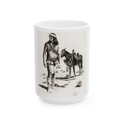 Apache Indian - White Coffee Mug-15oz-Go Mug Yourself