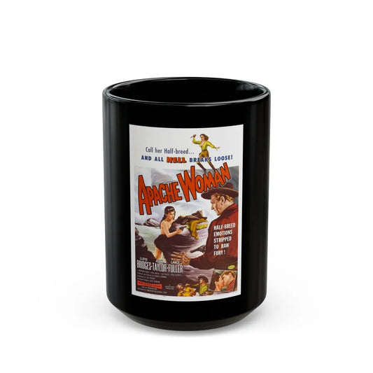 APACHE WOMAN 1955 Movie Poster - Black Coffee Mug-15oz-Go Mug Yourself