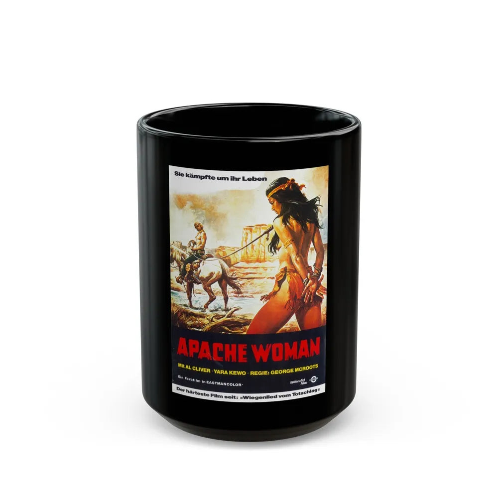 APACHE WOMAN 1976 Movie Poster - Black Coffee Mug-15oz-Go Mug Yourself