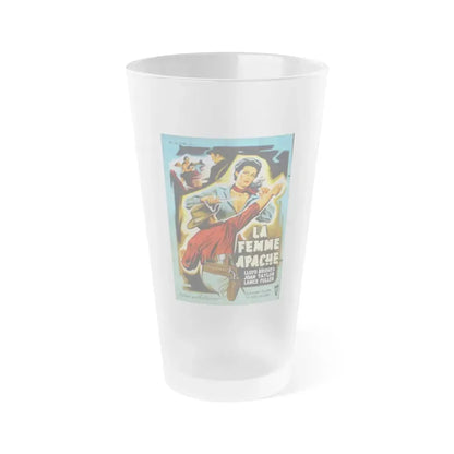 APACHE WOMAN (FRENCH) 1955 Movie Poster - Frosted Pint Glass 16oz Default Title - Go Mug Yourself