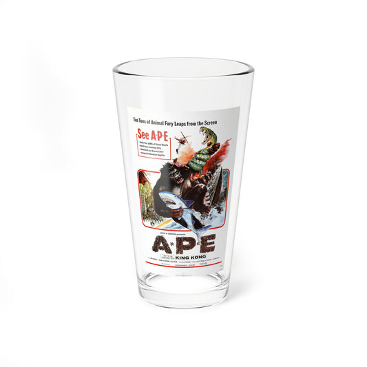 APE (KINGKONG, A-P-E) 1976 Movie Poster - Pint Glass 16oz-16oz-Go Mug Yourself