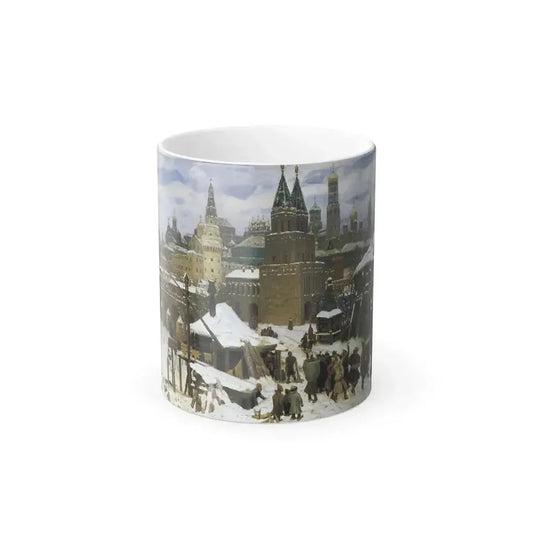 Apollinary Vasnetsov (1856-1933) All-Saints Stone Bridge Moscow of the late 17th century - Oil on Canva-0 - Color Changing Mug 11oz 11oz - Go Mug Yourself