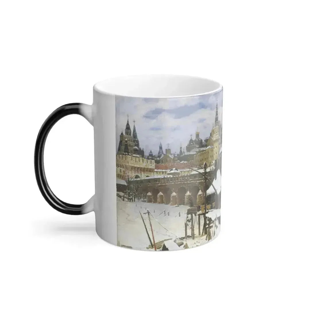 Apollinary Vasnetsov (1856-1933) All-Saints Stone Bridge Moscow of the late 17th century - Oil on Canva-0 - Color Changing Mug 11oz - Go Mug Yourself