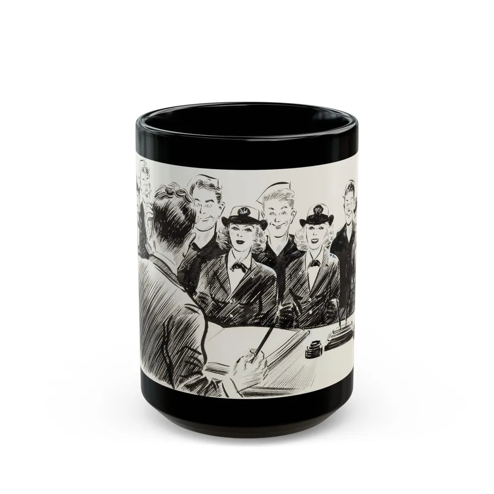 Apparel Arts Magazine Illustration - Black Coffee Mug-15oz-Go Mug Yourself