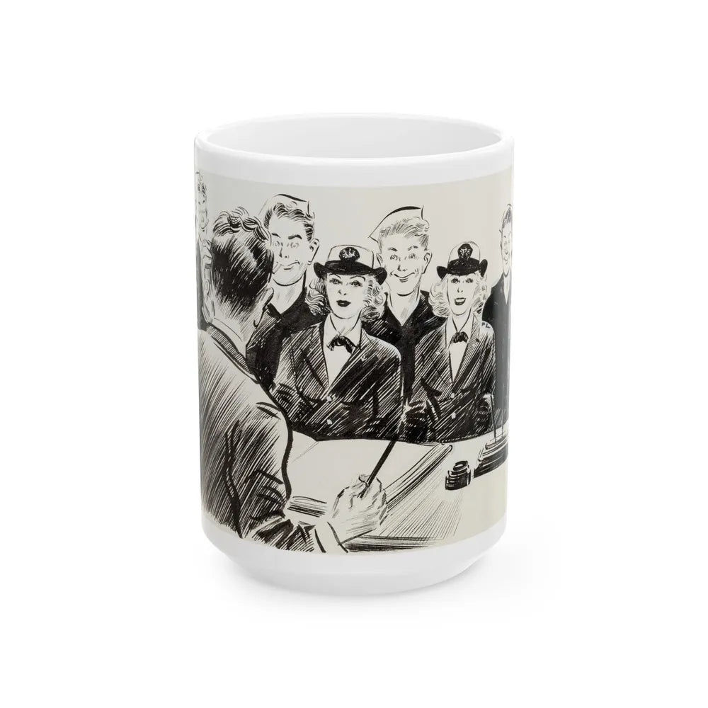 Apparel Arts Magazine Illustration - White Coffee Mug-15oz-Go Mug Yourself