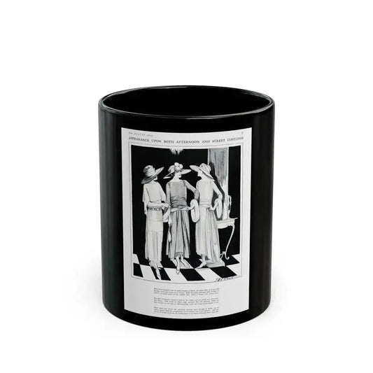 Appearance Upon Both Afternoon, Harper's Bazaar, August 1922 - Black Coffee Mug 11oz - Go Mug Yourself