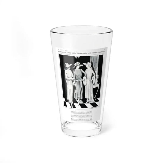 Appearance Upon Both Afternoon, Harper's Bazaar, August 1922 (Magazine Illustration) Pint Glass 16oz 16oz - Go Mug Yourself