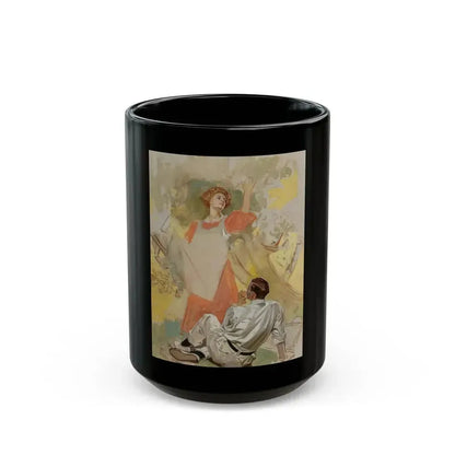 Apple Picking, Success Magazine cover study, circa 1908 - Black Coffee Mug 15oz - Go Mug Yourself