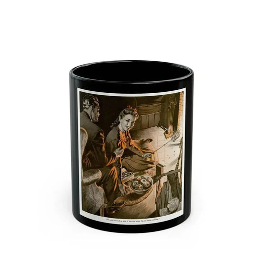 Apples And Popcorn, 1942 - Black Coffee Mug 11oz - Go Mug Yourself