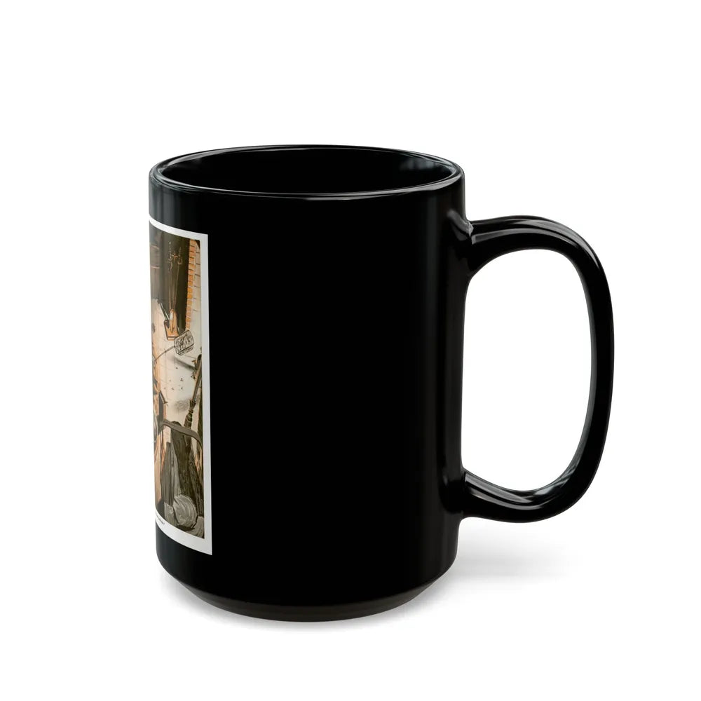 Apples And Popcorn, 1942 - Black Coffee Mug-Go Mug Yourself