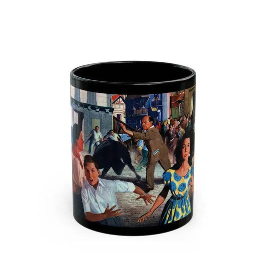Appointment in Pamplona, John Bull magazine, April 2, 1955 - Black Coffee Mug 11oz - Go Mug Yourself