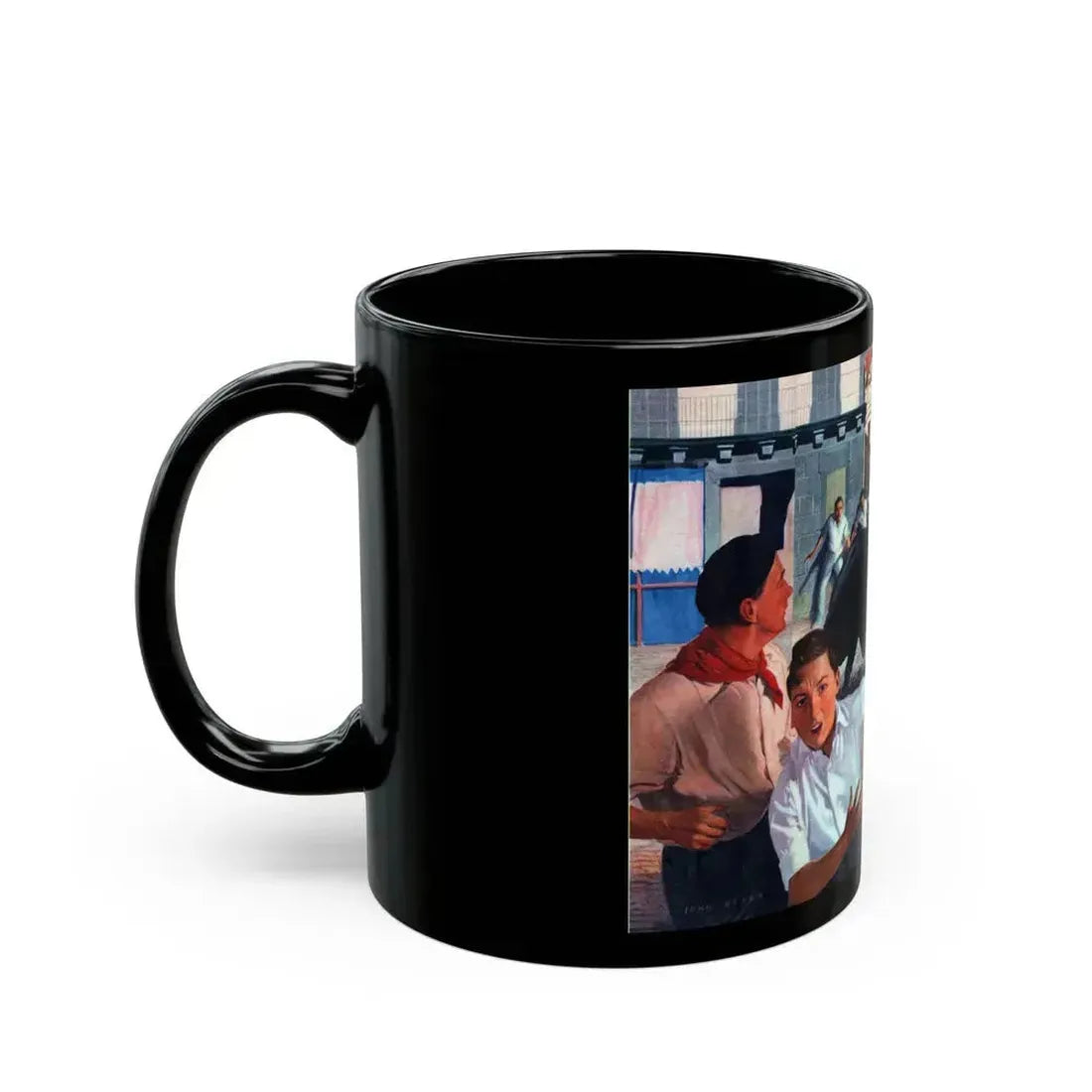 Appointment in Pamplona, John Bull magazine, April 2, 1955 - Black Coffee Mug - Go Mug Yourself