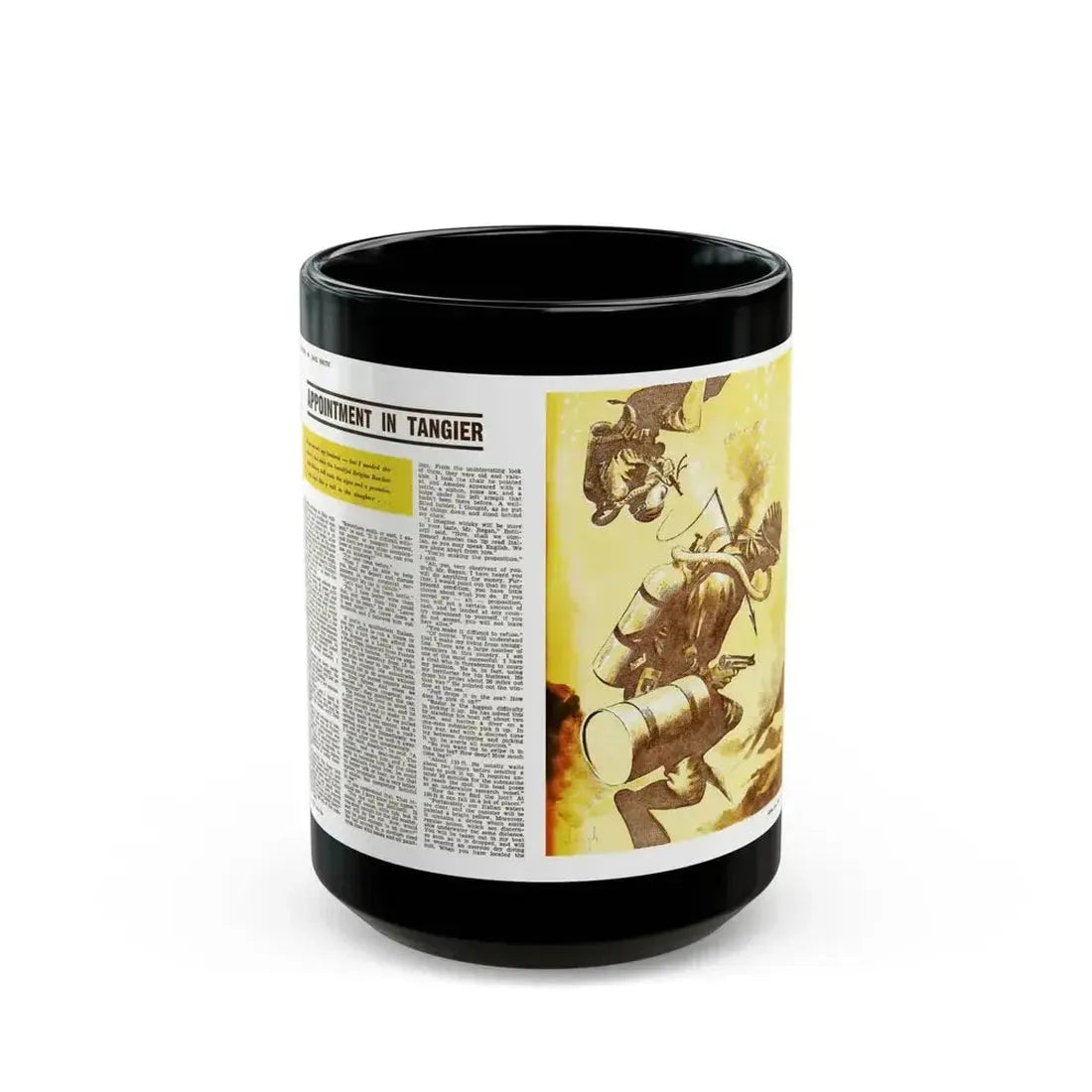 Appointment In Tangier, Adam magazine, June 1961 - Black Coffee Mug 15oz - Go Mug Yourself