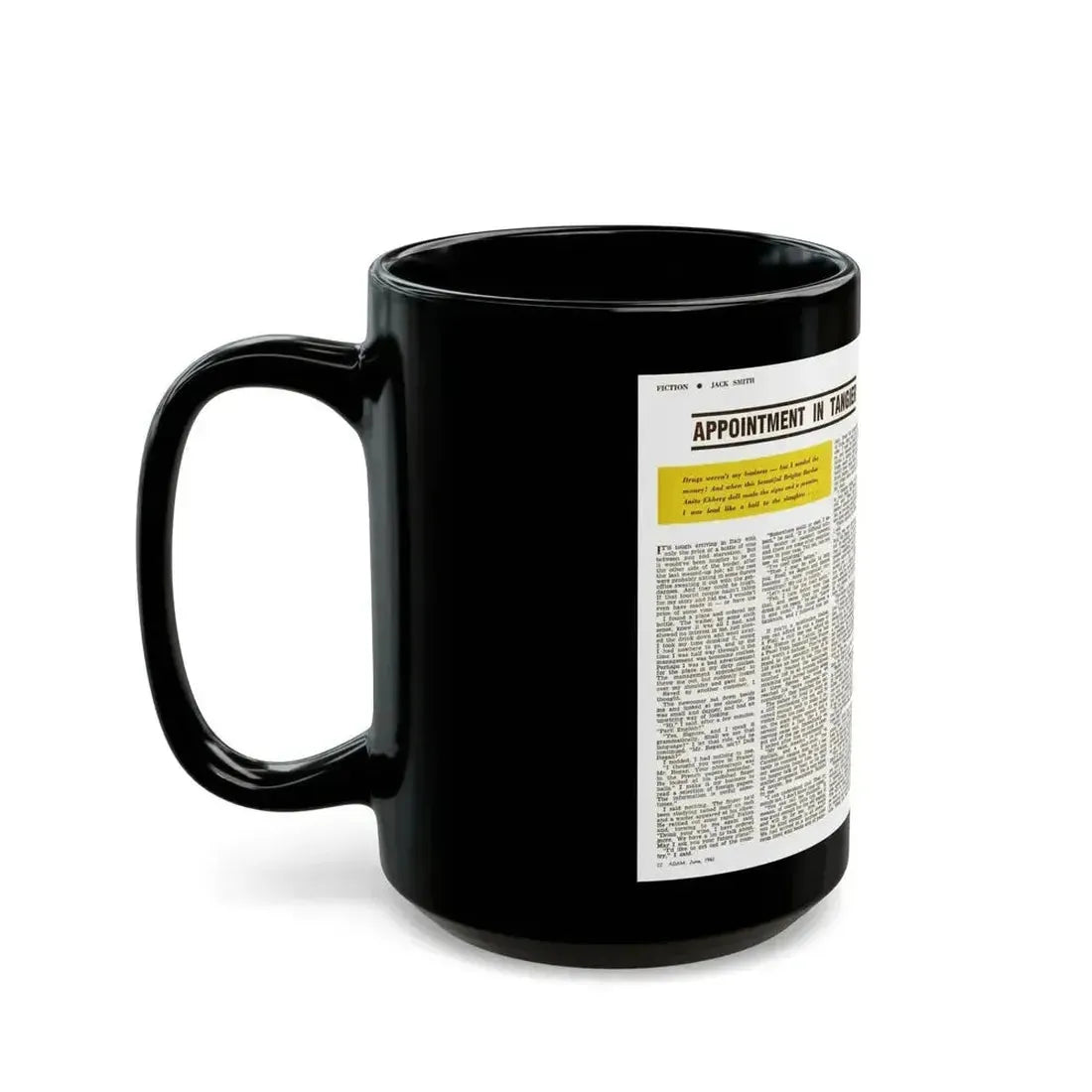 Appointment In Tangier, Adam magazine, June 1961 - Black Coffee Mug - Go Mug Yourself