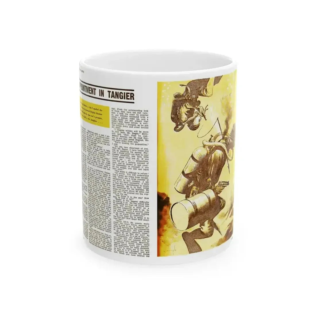 Appointment In Tangier, Adam magazine, June 1961 - White Coffee Mug 11oz - Go Mug Yourself