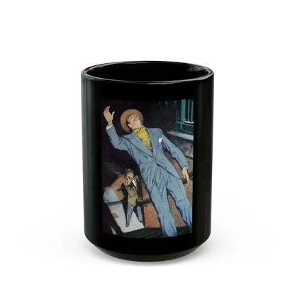 Appointment With Charlie by Lance Bellew, The Man magazine, 1952 - Black Coffee Mug 15oz - Go Mug Yourself