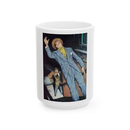 Appointment With Charlie by Lance Bellew, The Man magazine, 1952 - White Coffee Mug-15oz-Go Mug Yourself