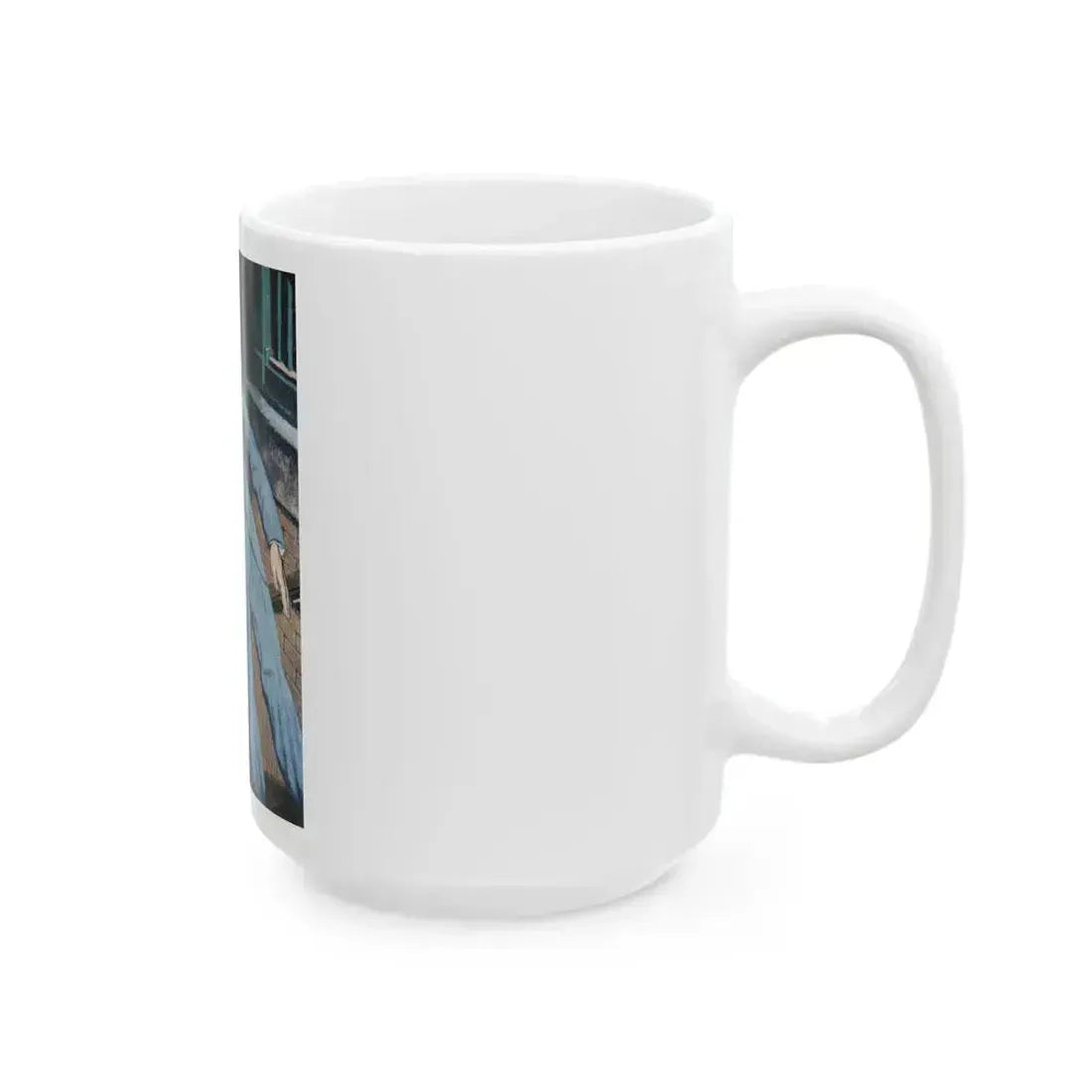 Appointment With Charlie by Lance Bellew, The Man magazine, 1952 - White Coffee Mug - Go Mug Yourself