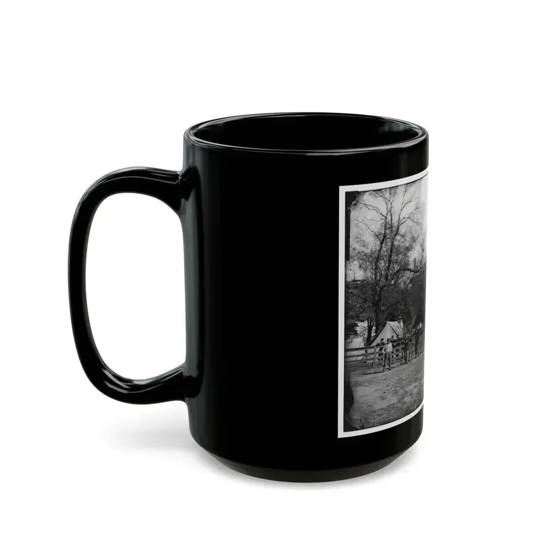 Appomattox Court House, Va. Federal Soldiers At The Courthouse (U.S. Civil War) Black Coffee Mug - Go Mug Yourself