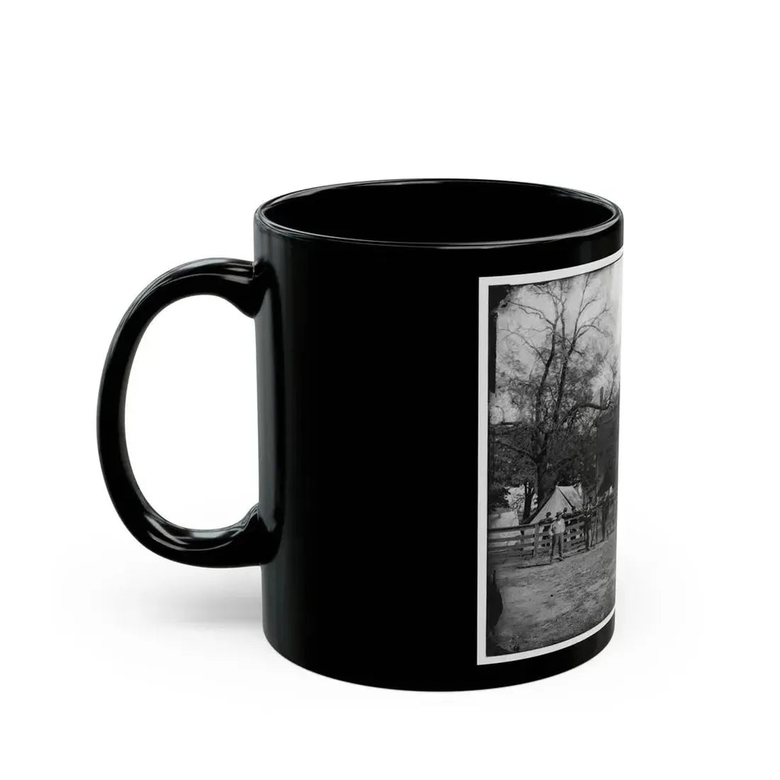 Appomattox Court House, Va. Federal Soldiers At The Courthouse (U.S. Civil War) Black Coffee Mug - Go Mug Yourself