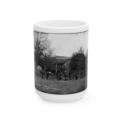 Appomattox Court House, Va. Federal Soldiers At The Courthouse (U.S. Civil War) White Coffee Mug 15oz - Go Mug Yourself