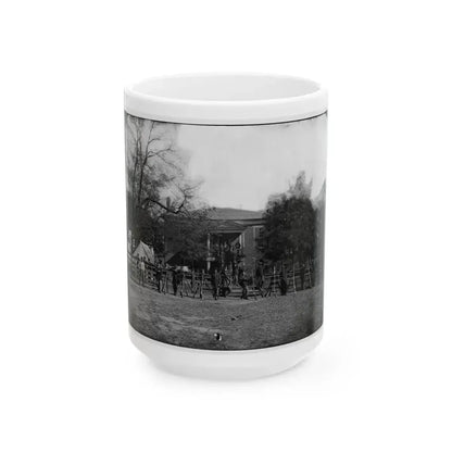Appomattox Court House, Va. Federal Soldiers At The Courthouse (U.S. Civil War) White Coffee Mug 15oz - Go Mug Yourself