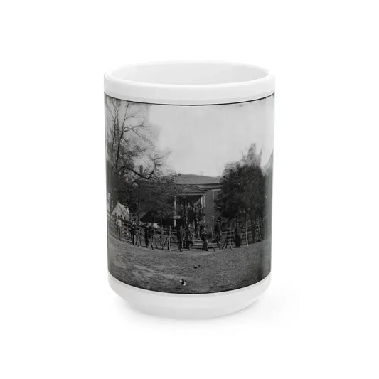 Appomattox Court House, Va. Federal Soldiers At The Courthouse (U.S. Civil War) White Coffee Mug 15oz - Go Mug Yourself
