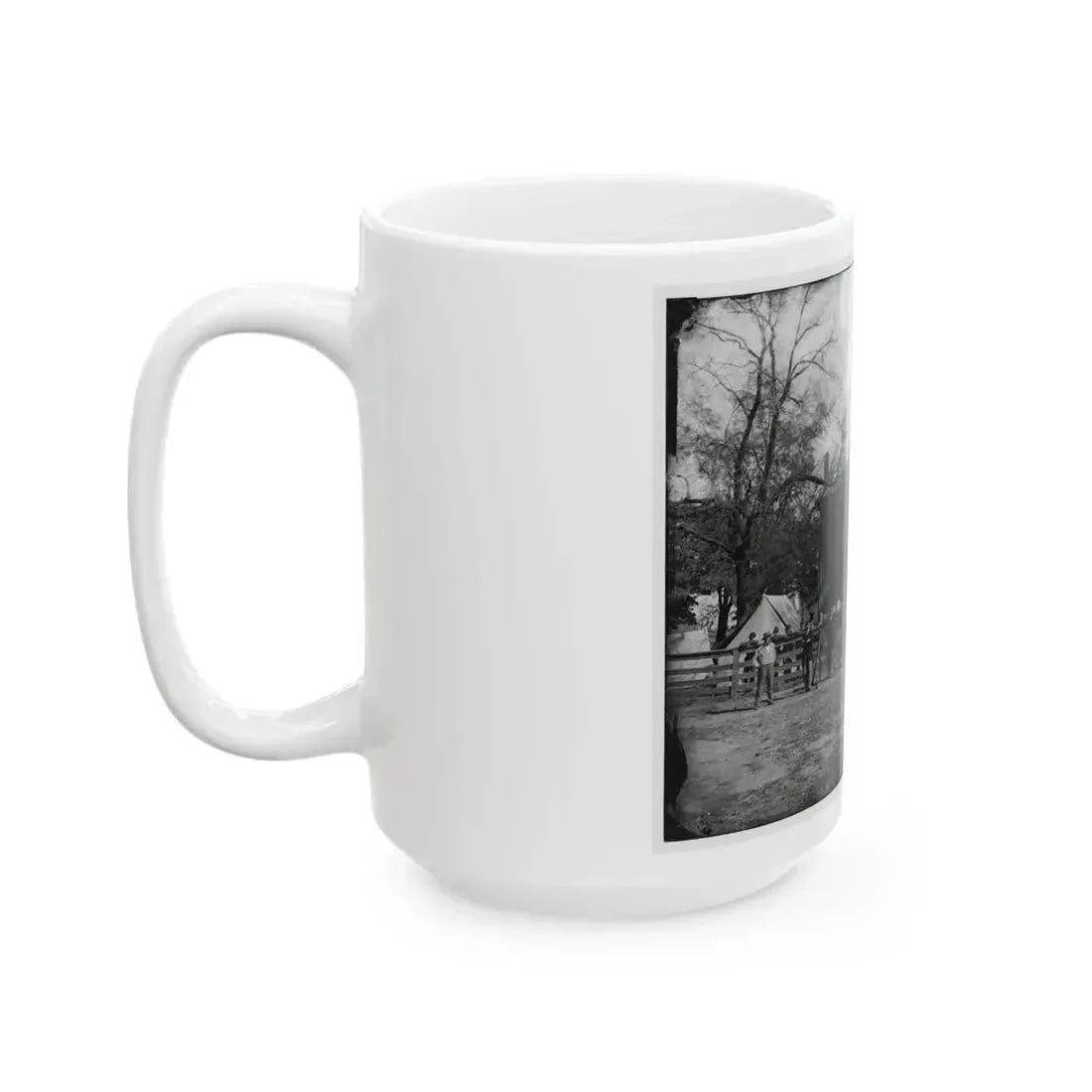 Appomattox Court House, Va. Federal Soldiers At The Courthouse (U.S. Civil War) White Coffee Mug - Go Mug Yourself
