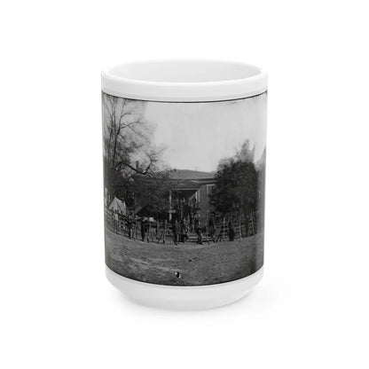 Appomattox Court House, Va. Federal Soldiers At The Courthouse (U.S. Civil War) White Coffee Mug-15oz-Go Mug Yourself