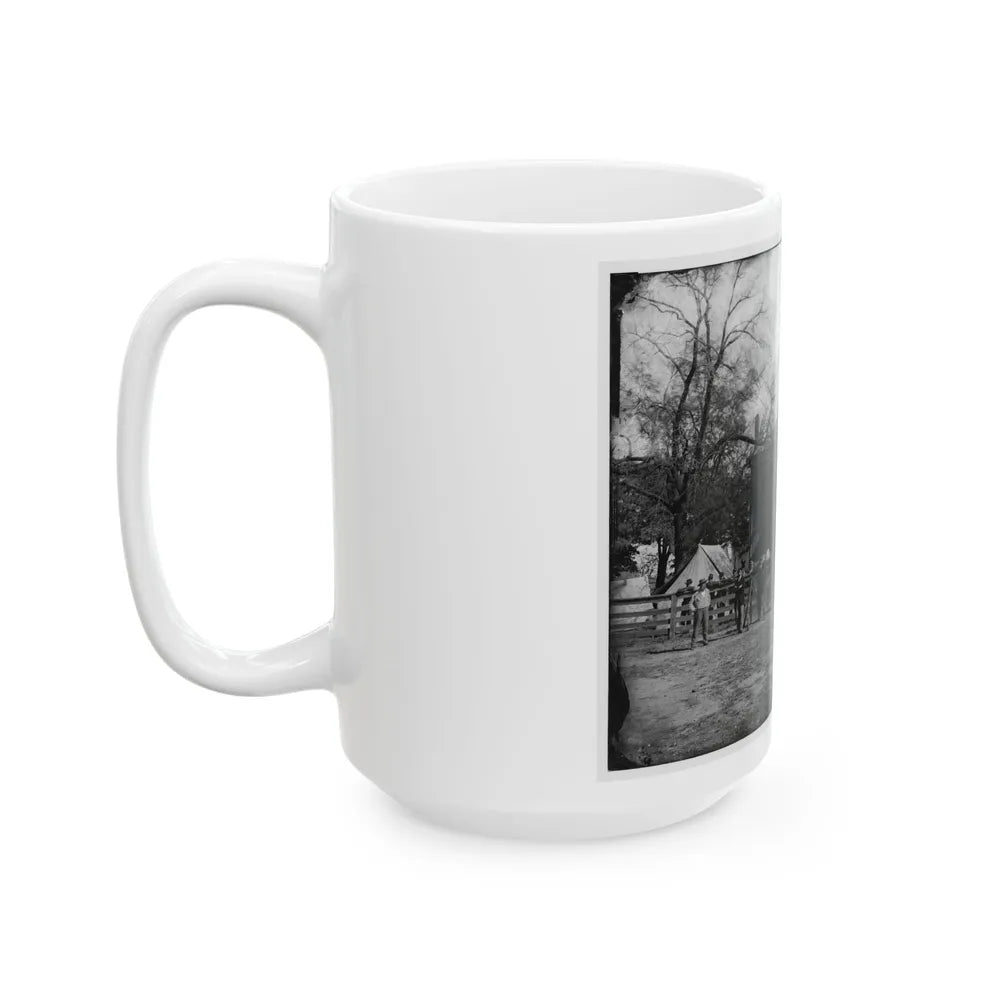 Appomattox Court House, Va. Federal Soldiers At The Courthouse (U.S. Civil War) White Coffee Mug-Go Mug Yourself