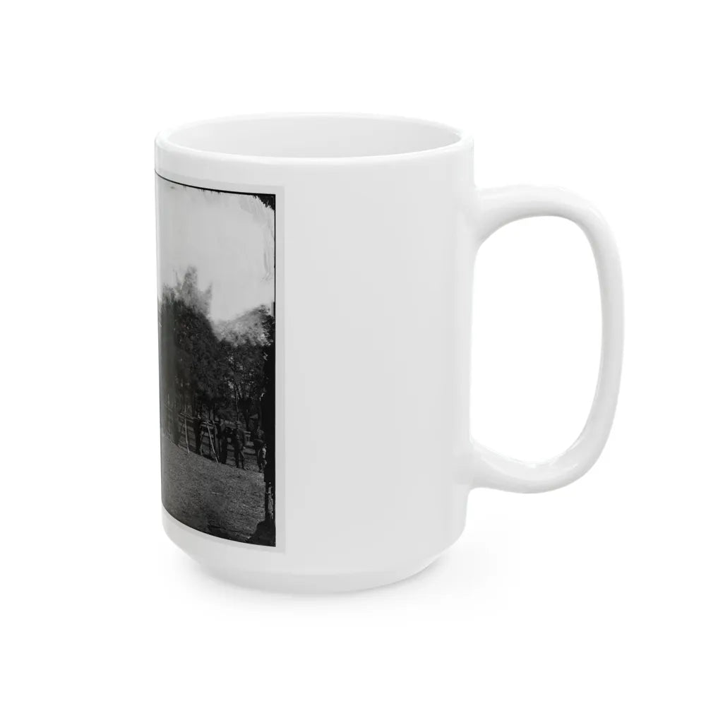 Appomattox Court House, Va. Federal Soldiers At The Courthouse (U.S. Civil War) White Coffee Mug-Go Mug Yourself