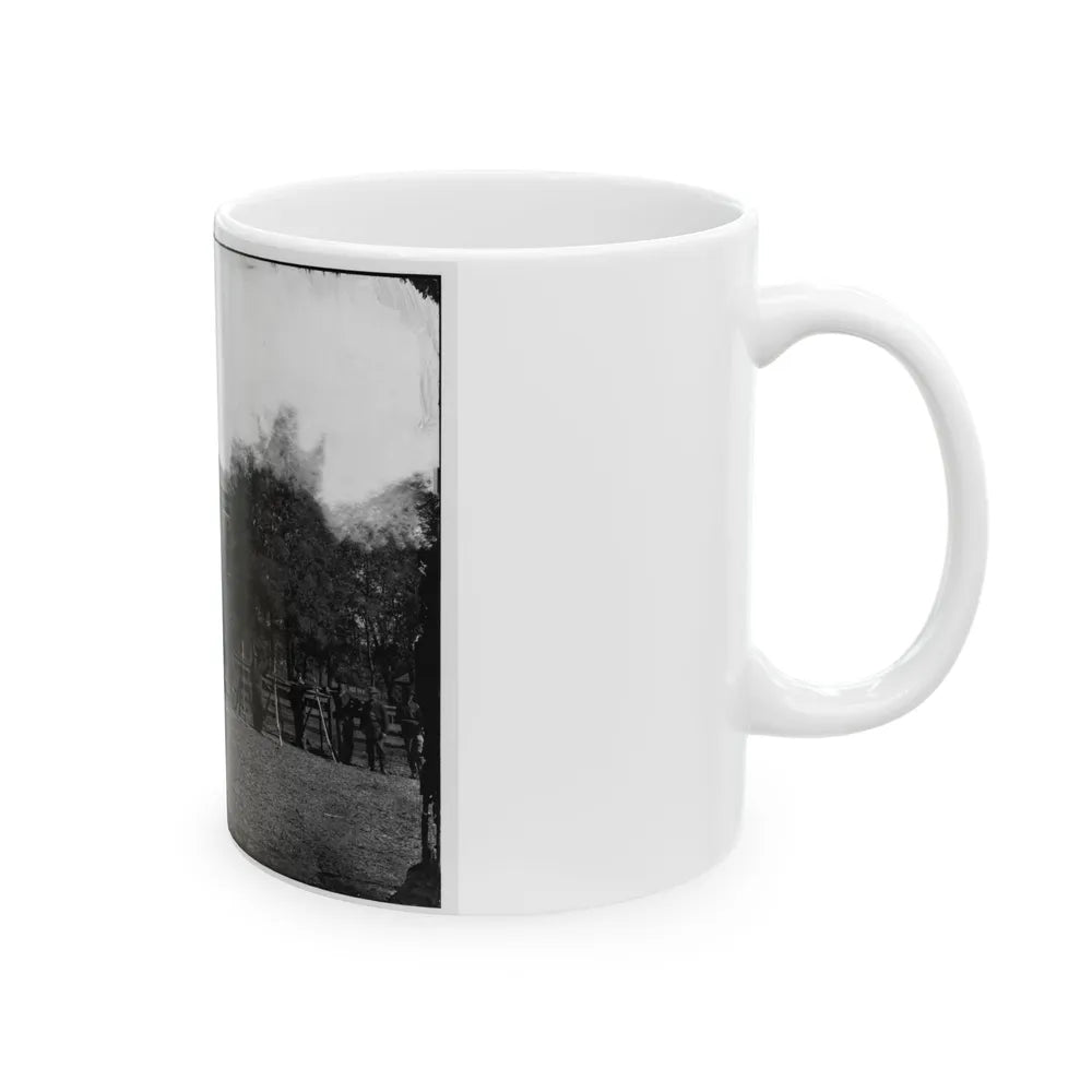 Appomattox Court House, Va. Federal Soldiers At The Courthouse (U.S. Civil War) White Coffee Mug-Go Mug Yourself