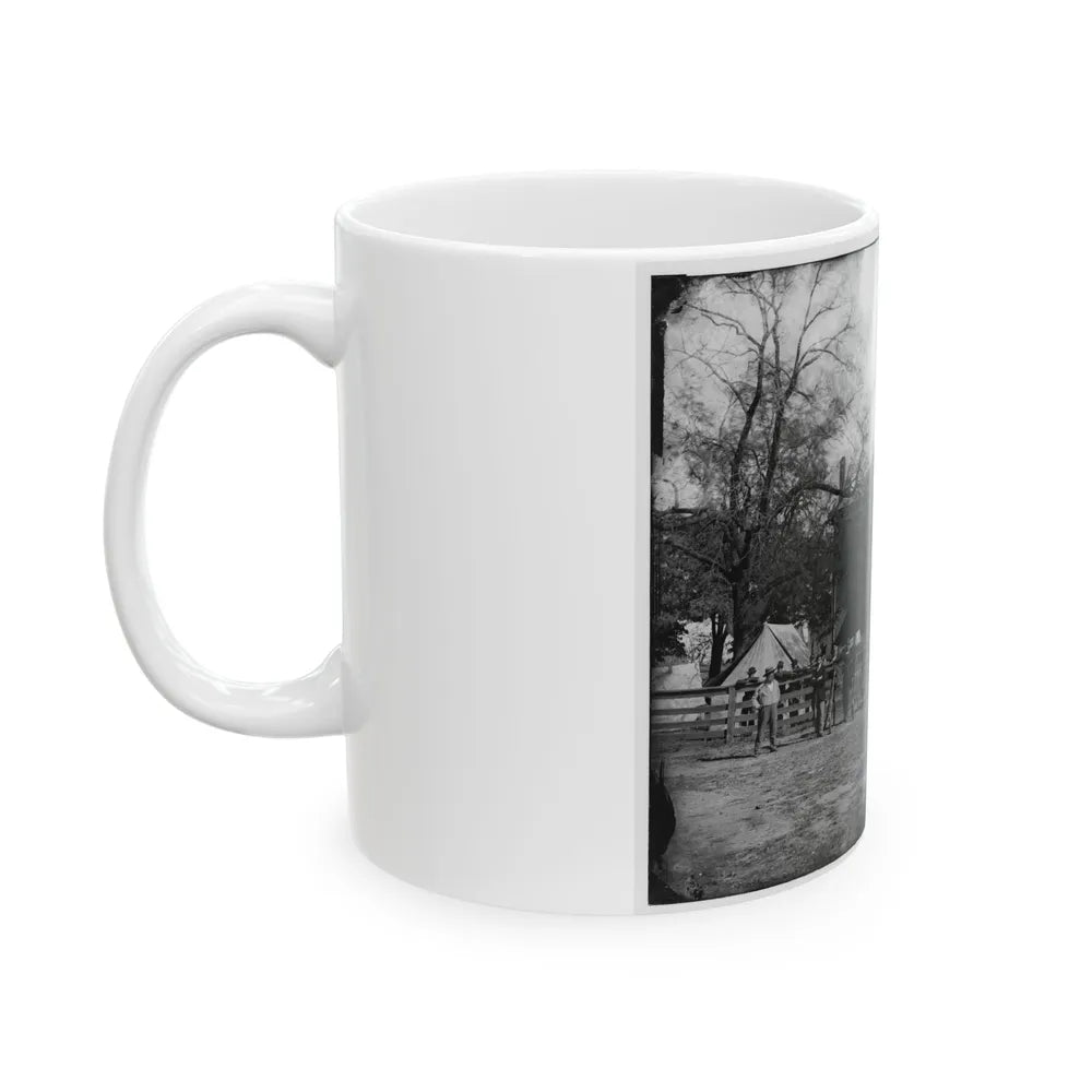 Appomattox Court House, Va. Federal Soldiers At The Courthouse (U.S. Civil War) White Coffee Mug-Go Mug Yourself