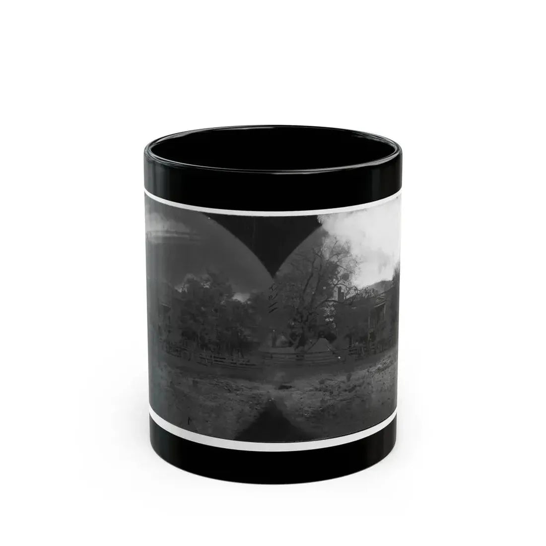 Appomattox Court House, Virginia. View Of Court House And Soldiers (U.S. Civil War) Black Coffee Mug 11oz - Go Mug Yourself