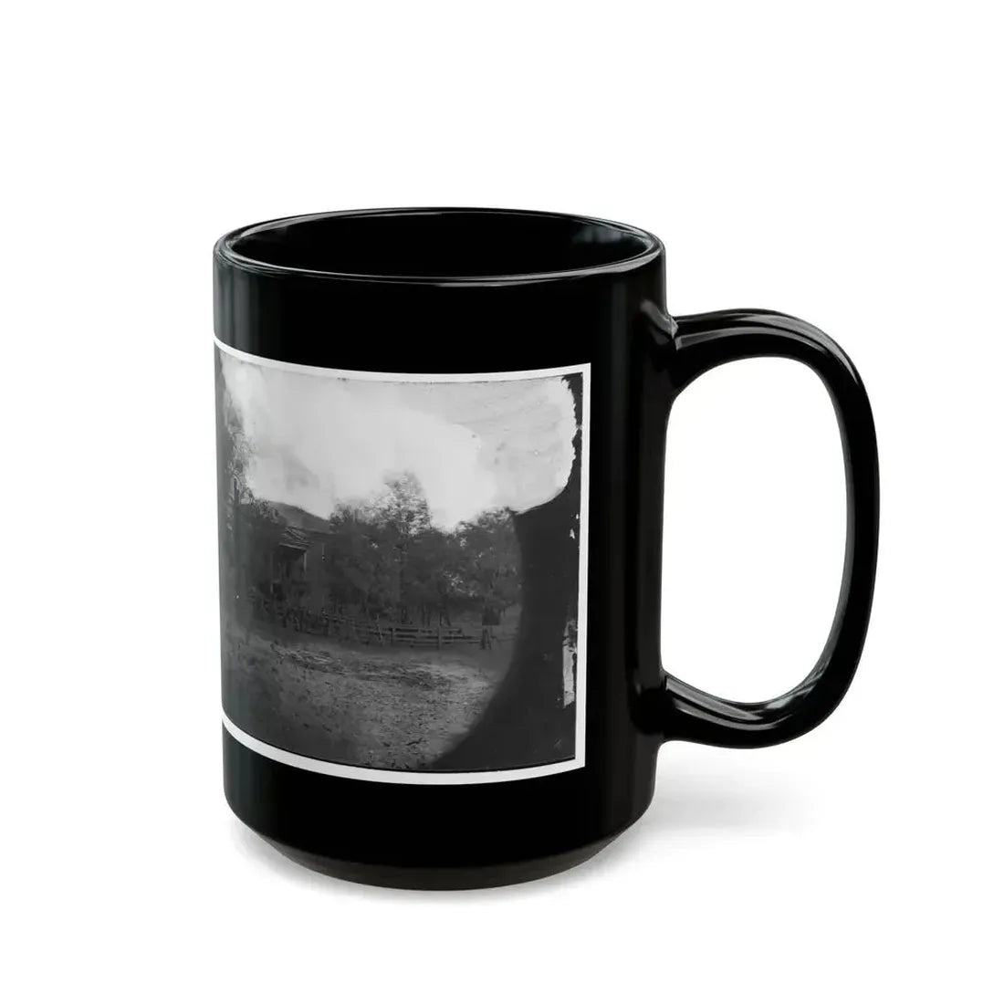 Appomattox Court House, Virginia. View Of Court House And Soldiers (U.S. Civil War) Black Coffee Mug - Go Mug Yourself
