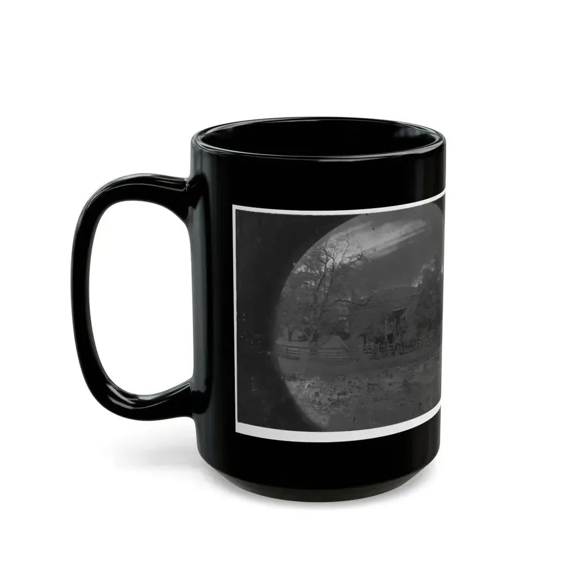 Appomattox Court House, Virginia. View Of Court House And Soldiers (U.S. Civil War) Black Coffee Mug - Go Mug Yourself