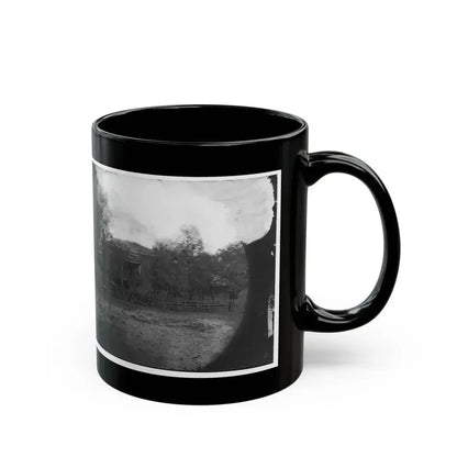 Appomattox Court House, Virginia. View Of Court House And Soldiers (U.S. Civil War) Black Coffee Mug - Go Mug Yourself