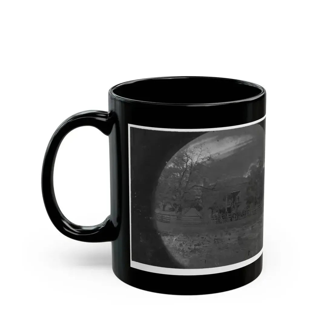 Appomattox Court House, Virginia. View Of Court House And Soldiers (U.S. Civil War) Black Coffee Mug - Go Mug Yourself