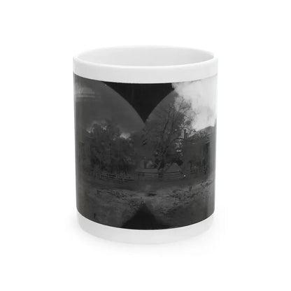 Appomattox Court House, Virginia. View Of Court House And Soldiers (U.S. Civil War) White Coffee Mug 11oz - Go Mug Yourself