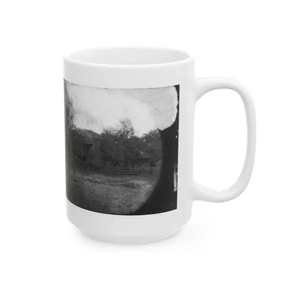 Appomattox Court House, Virginia. View Of Court House And Soldiers (U.S. Civil War) White Coffee Mug - Go Mug Yourself