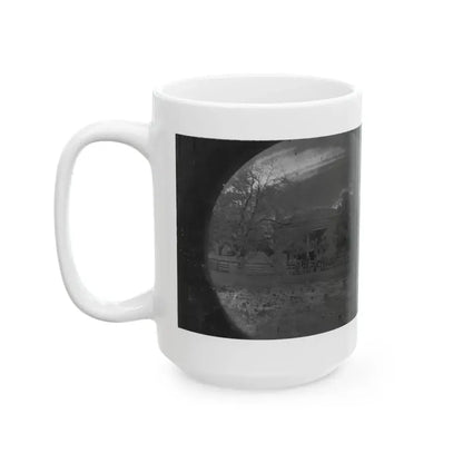 Appomattox Court House, Virginia. View Of Court House And Soldiers (U.S. Civil War) White Coffee Mug - Go Mug Yourself