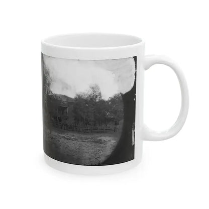 Appomattox Court House, Virginia. View Of Court House And Soldiers (U.S. Civil War) White Coffee Mug - Go Mug Yourself