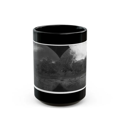 Appomattox Court House, Virginia. View Of Court House And Soldiers (U.S. Civil War) Black Coffee Mug-15oz-Go Mug Yourself