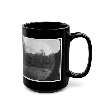 Appomattox Court House, Virginia. View Of Court House And Soldiers (U.S. Civil War) Black Coffee Mug-Go Mug Yourself